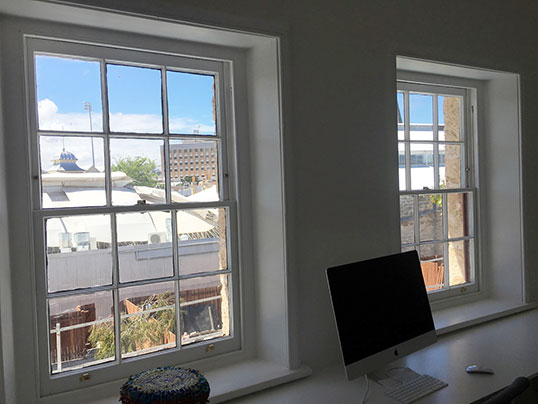 Office windows.